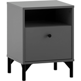 Artikelbild 1 für MÖBELPARTNER Smash Nachttisch rechteckig Holzwerkstoff anthrazit 40,3 x 33,1 x 53,2 cm, 1 St., Artikelnummer 255016