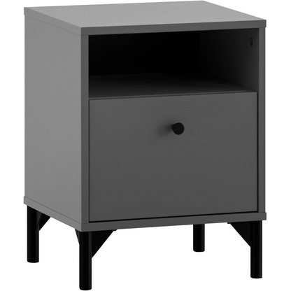 Artikelbild für MÖBELPARTNER Smash Nachttisch rechteckig Holzwerkstoff anthrazit 40,3 x 33,1 x 53,2 cm, 1 St., Artikelnummer 255016