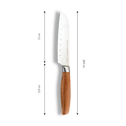 Artikelbild 2 für Echtwerk Santokumesser Classic Edition silber, braun, Klinge: 15,0 cm, 1 St., Artikelnummer 649776