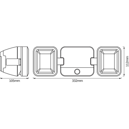 Artikelbild 3 für OSRAM LED-Außenleuchte mit Dämmerungssensor und Bewegungsmelder Battery LED Spotlight Double, schwarz 10 W, 1 St., Artikelnummer 710198