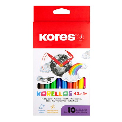 Artikelbild 2 für Kores® Korello Filzstifte farbsortiert, 10 St., Artikelnummer 766609