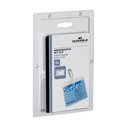 Artikelbild 2 für DURABLE Namensschilder mit Clip 9,0 x 6,0 cm, 5 St., Artikelnummer 489716