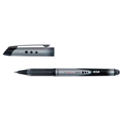 Artikelbild für PILOT V-BALL GRIP 07 Tintenroller schwarz/silber 0,4 mm, Schreibfarbe: schwarz, 1 St., Artikelnummer 651463
