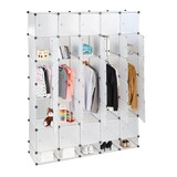 Artikelbild 1 für relaxdays Kleiderschrank, 10024527_50 transparent 180,0 x 46,5 x 234,0 cm, 1 St., Artikelnummer 521664