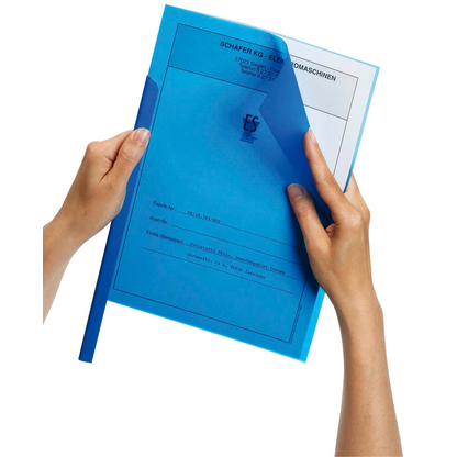 Artikelbild 4 für DURABLE Klemmschienenhüllen DIN A4 blau genarbt 0,22 mm, 50 St., Artikelnummer 197434