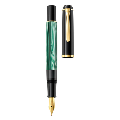 Artikelbild 4 für Pelikan Classic M200 Kolbenfüller grün-marmoriert/gold B (breit), 1 St., Artikelnummer 410807