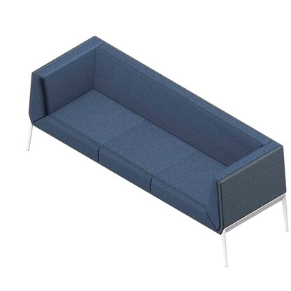 Artikelbild 4 für Quadrifoglio 3-Sitzer Sofa Accord blau, grau weiß Stoff 211,0 x 68,0 x 76,0 cm, 1 St., Artikelnummer 462174