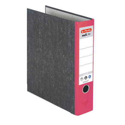 Artikelbild 2 für herlitz maX.file nature Ordner rot marmoriert Karton 8,0 cm DIN A4, 1 St., Artikelnummer 138982