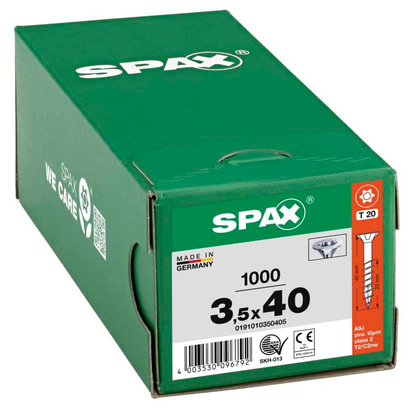Artikelbild 2 für SPAX® Universalschrauben T20 Senkkopf WIROX 0191010350405 3,5 mm x 40 mm, 1.000 St., Artikelnummer 394843