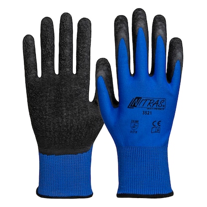 Artikelbild 2 für NITRAS SAFETY unisex Arbeitshandschuhe 3521 blau Größe 10, 12 Paar, Artikelnummer 644367