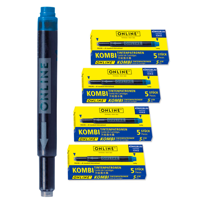 Artikelbild für ONLINE® Tintenpatronen für Füller 17026 königsblau, 20 St., Artikelnummer 283802