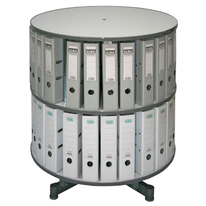 Artikelbild für reef Ordnerdrehsäule grau bis zu 48 Ordner, Komplett drehbar, H: 88,0 cm, Artikelnummer 491656