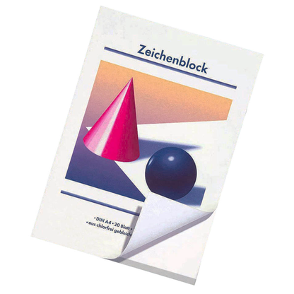 Artikelbild 2 für Zeichenblöcke Kugel und Kegel DIN A4 100 g/qm, 20 Blatt, 5 Blöcke, Artikelnummer 426148