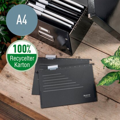 Artikelbild 3 für LEITZ Hängetaschen ALPHA® recycle 1922 schwarz, 10 St., Artikelnummer 304367