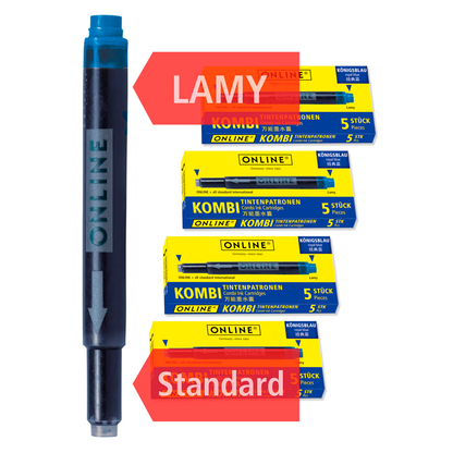 Artikelbild 9 für ONLINE® Tintenpatronen für Füller 17026 königsblau, 20 St., Artikelnummer 283802