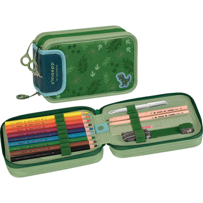 Artikelbild für BRUNNEN Federmäppchen befüllt s'maepp Sweet Dino Jungle grün 33-teilig, 20,0 x 7,5 cm, Artikelnummer 778268