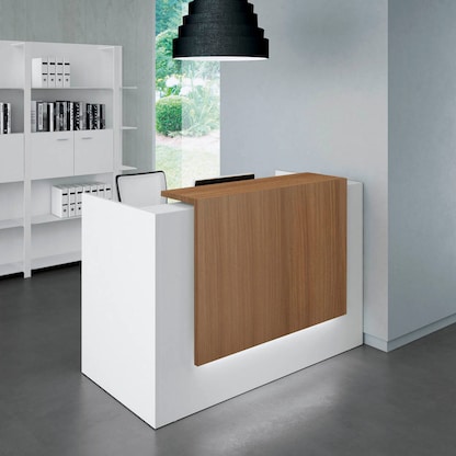 Artikelbild 5 für Quadrifoglio Empfangstheke gerade, weiß, nussbaum 166,0 x 88,0 x 113,0 cm, Artikelnummer 369801