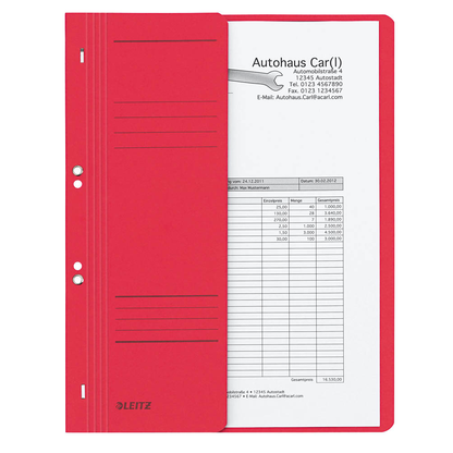 Artikelbild 2 für LEITZ Ösenhefter 3740 Karton rot DIN A4, halber Deckel, 1 St., Artikelnummer 664888