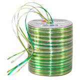Artikelbild 1 für PRÄSENT Geschenkband Raffia glänzend grün/hellgrün/weiß 3,0 mm x 50,0 m, Artikelnummer 536324