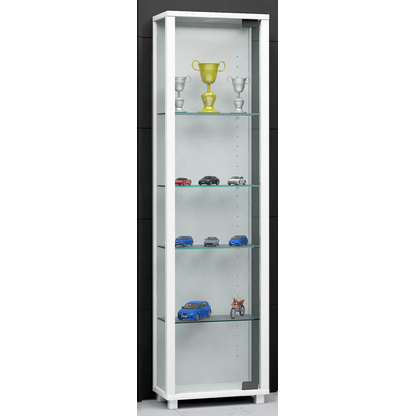Artikelbild 2 für VCM my home Edana Mini Vitrine weiß 4 Fachböden mit Beleuchtung, Artikelnummer 781272