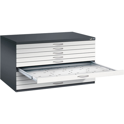 Artikelbild für CP 7200 Planschrank schwarzgrau, lichtgrau 10 Schubladen 135,0 x 96,0 x 76,0 cm, 1 St., Artikelnummer 682601