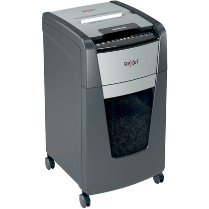 Artikelbild für Rexel Optimum AutoFeed+ 300X Aktenvernichter mit Partikelschnitt P-4, 4 x 26 mm, bis 300 Blatt, schwarz, Artikelnummer 267577