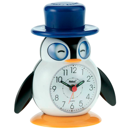 Artikelbild für Mebus Kinderwecker Pinguin weiß Kunststoff 10,5 x 11,0 cm, Artikelnummer 327104