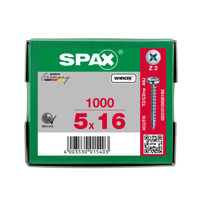 Artikelbild 11 für SPAX® Universalschrauben Z2 Halbrundkopf WIROX 0231010500165 5 mm x 16 mm, 1.000 St., Artikelnummer 394757