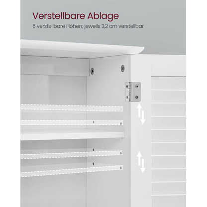 Artikelbild 7 für VASAGLE Bad-Hängeschrank BBC27WT weiß 60,0 x 20,0 x 70,0 cm, Artikelnummer 439038