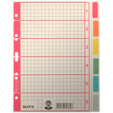 Artikelbild 1 für LEITZ Ordnerregister DIN A4 Vollformat 1-6 grau, farbig 6-teilig, 1 Satz, Artikelnummer 820779