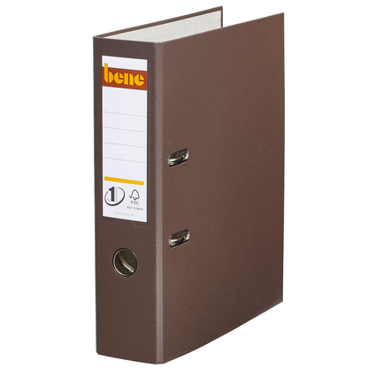 Artikelbild für bene No.1 Power Ordner braun Kunststoff 8,0 cm DIN A4, 1 St., Artikelnummer 185173