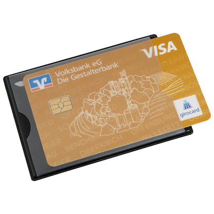 Artikelbild für HIDENTITY® Kreditkartenhülle Hidentity Duo schwarz 8,5 x 6,0 cm, 1 St., Artikelnummer 809095