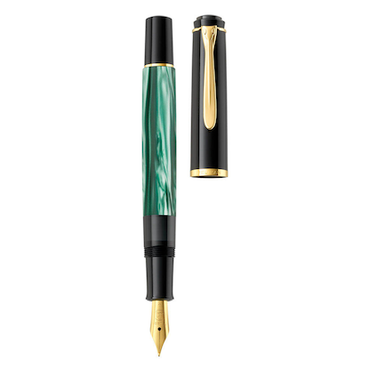 Artikelbild 4 für Pelikan Classic M200 Kolbenfüller grün-marmoriert/gold M (mittel), 1 St., Artikelnummer 410790
