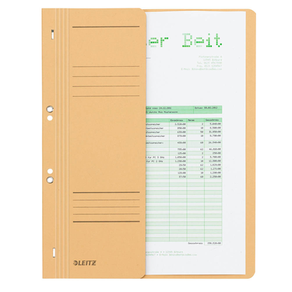 Artikelbild 2 für LEITZ Ösenhefter 3740 Karton chamois DIN A4, halber Deckel, 1 St., Artikelnummer 664854