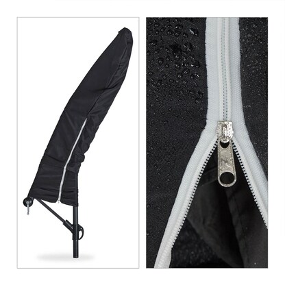 Artikelbild 4 für relaxdays Sonnenschirm rund, grau neigbar Ø 300,0 cm, 1 St., Artikelnummer 767794