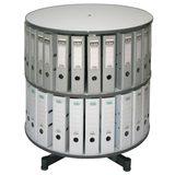 Artikelbild 1 für reef Ordnerdrehsäule hellgrau bis zu 48 Ordner, Etagen einzeln drehbar, H: 84,0 cm, Artikelnummer 491675