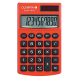 Artikelbild 1 für OLYMPIA LCD-1110 Taschenrechner rot, Artikelnummer 142000