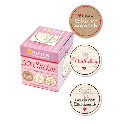 Artikelbild für AVERY Zweckform Aufkleber 56814 Herzlichen Glückwunsch, 50 Etiketten, Artikelnummer 102313