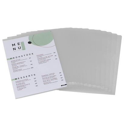 Artikelbild 4 für Esselte Sichthüllen Standard Plus 54850 DIN A5 transparent genarbt 0,12 mm, 100 St., Artikelnummer 654184