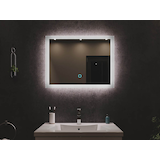 Artikelbild 1 für POSSEIK Spiegel mit Beleuchtung weiß 70,0 x 3,2 x 53,0 cm, Artikelnummer 667989