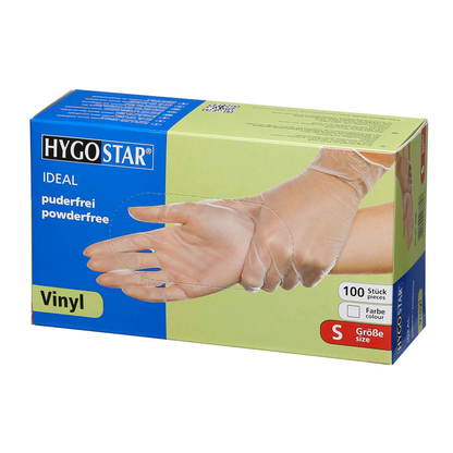 Artikelbild 2 für HYGOSTAR unisex Einmalhandschuhe IDEAL transparent Größe S, 100 St., Artikelnummer 597773