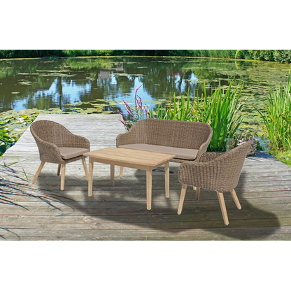 Artikelbild 2 für Garden Pleasure Loungegruppe Pueblo beige, braun Kunststoff, Metall, 6-teilig, Artikelnummer 477137