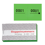 Artikelbild 1 für WOLF & APPENZELLER Doppelnummernblöcke 0001-0100, 0101-0200, 0201-0300, 0301-0400, 0401-0500, grün, 5 Blöcke, Artikelnummer 241414