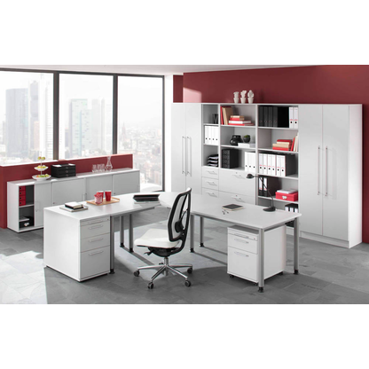 Artikelbild 5 für HAMMERBACHER Aktenschrank Orbis, V7100/5/5/RE lichtgrau 4 Fachböden 80,0 x 42,0 x 200,4 cm, Artikelnummer 470369