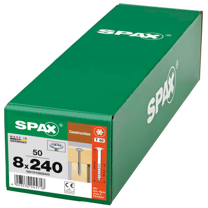 Artikelbild 8 für SPAX® Holzbauschrauben T40 Tellerkopf WIROX 0251010802405 8 mm x 240 mm, 50 St., Artikelnummer 396568