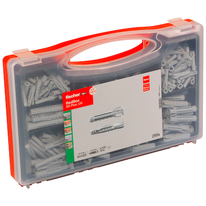 Artikelbild 2 für fischer RED-BOX - SX Plus, UX 2K 40991 Universaldübel-Sortiment, 290-teilig, Artikelnummer 479616