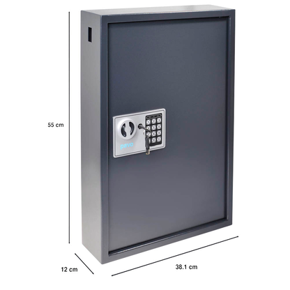 Artikelbild 3 für pavo Schlüsseltresor grau mit 100 Haken, Elektronikschloss, 41,0 x 12,0 x 60,0 cm, 1 St., Artikelnummer 557715