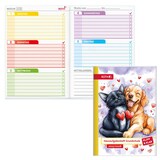 Artikelbild 1 für ROTH Hausaufgabenheft Hund und Katze Klipp & Klar liniert DIN A5 ohne Rand, 96 Blatt, 1 St., Artikelnummer 580468