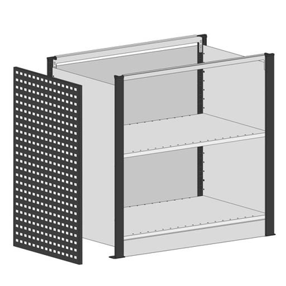 Artikelbild für SCHULTE Thekenmodul MULTIplus Startmodul gerade, ohne Arbeitsplatte, lichtgrau, schwarz 80,6 x 78,0 x 100,7 cm, Artikelnummer 627046