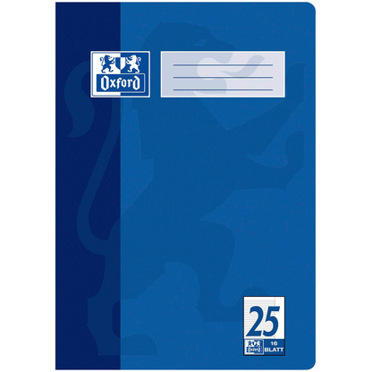 Artikelbild 2 für OXFORD Schulheft Lineatur 25 liniert DIN A4 Außenrand, 16 Blatt, 1 St., Artikelnummer 625483